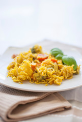 basmati rice with vegetables and chicken