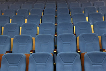 Blue cinema seats