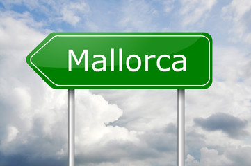 Road sign Mallorca