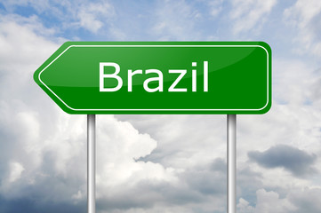 Road sign Brazil