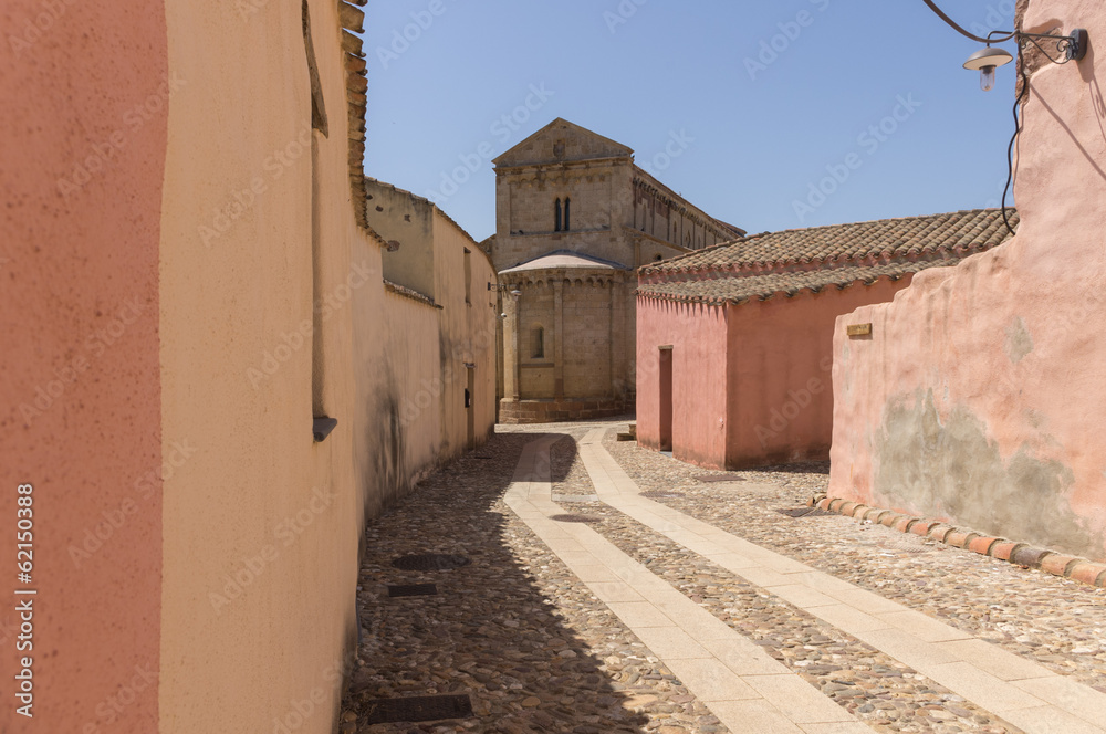 Wall mural romanesque church in sardinia