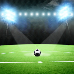 soccer stadium with the bright lights