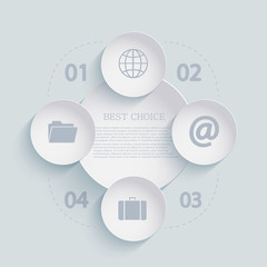 Vector modern infographic element design. Eps 10