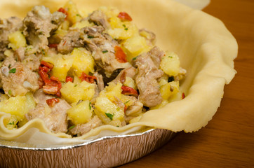 Panada, ripieno a base di agnello e patate, Cucina Sarda