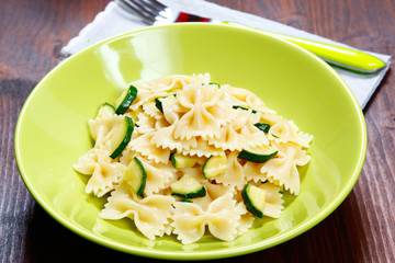pasta with zucchini, cougrette