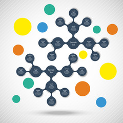 metaball colorful round diagram infographics