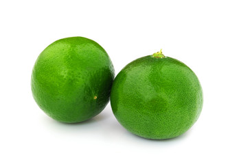 fresh lime isolated on white background