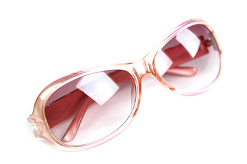 Pink Sunglasses isolated.