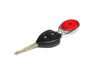 Car keys isolated on white background.