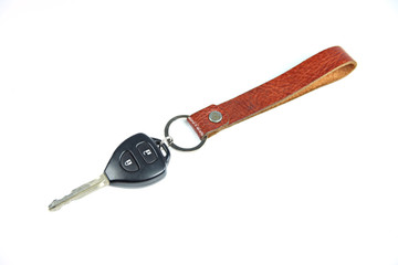 Car keys isolated on white background.