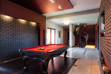 Billard in private interior