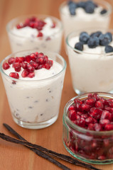 Vanille Topfencreme mit Beeren