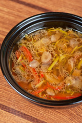 Fresh vegetable soup