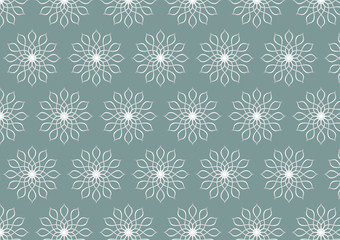 Retro Silver Flower Pattern on Pastel Color Background