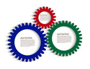 color pinion gears with a place for your text