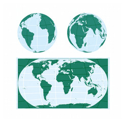 world map in a vector