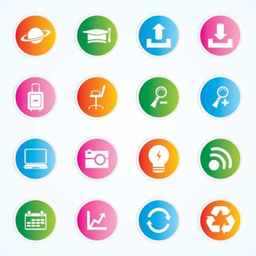 Web Buttons Icons. Eps-10.