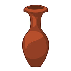 clay jar isolated illustration