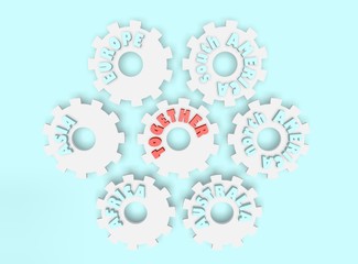 together icon and gears