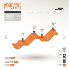 abstract 3d stair flow chart infographics