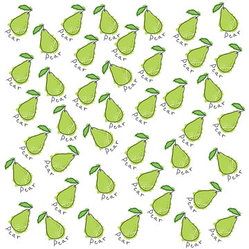 Set of different vector pears