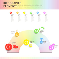 abstract rainbow infographics