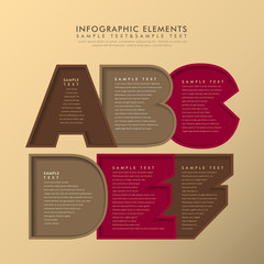 abstract alphabet tag infographics