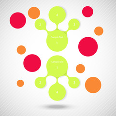 metaball colorful round diagram infographics