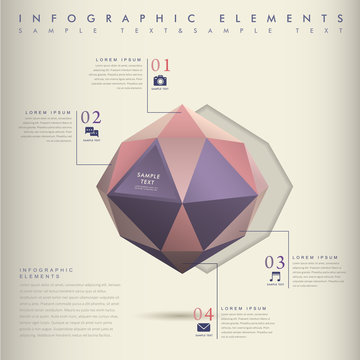 low poly style abstract infographics