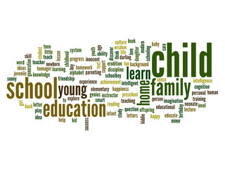 Conceptual  child education word cloud