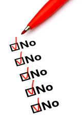 No checkbox