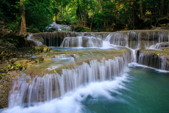 Erawan Waterfall, Kanchanaburi, Thailand. © Eakkaluk