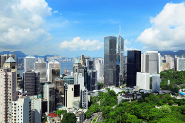 Obraz premium Hong Kong financial area