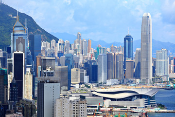 Fototapeta premium Hong Kong commercial district