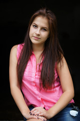 Fototapeta premium Portrait of a charming and lovely girl