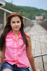 Portrait of a charming and lovely girl