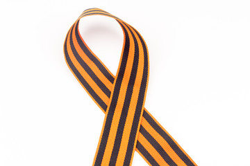 Ribbon of Saint George isolated on white