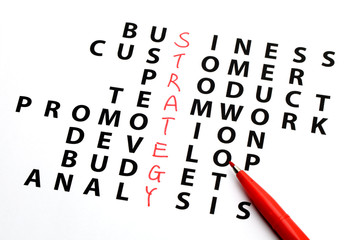 Obraz premium Crossword for strategy