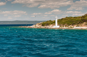 Lighthouse on the island, Kornati national park. Croatia