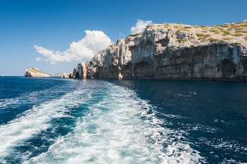 The cliffs on the island park Kornati. Croatia
