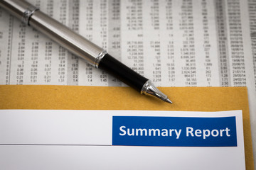 Showing business and financial report