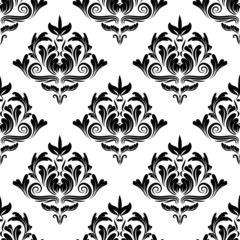vector seamless backdrop. damask pattern. flower wallpaper