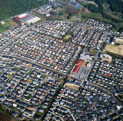 住宅地の航空写真