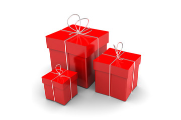 Three Red Gift Box