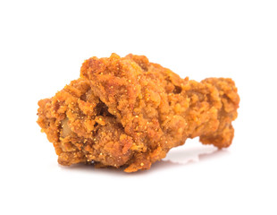 Spicy fried chicken on white background