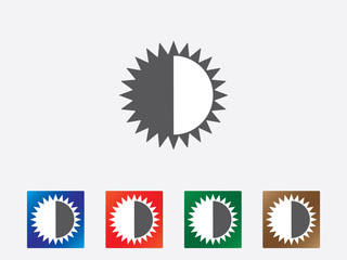 Brightness icons illustration