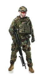 NATO soldier in full gear.