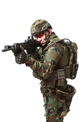 Fototapeta premium NATO soldier in full gear.