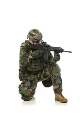 NATO soldier in full gear.