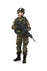NATO soldier in full gear.